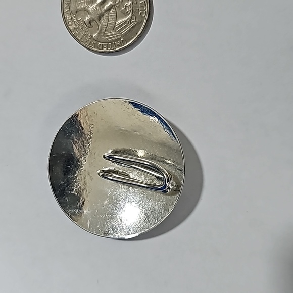 Silver tone hair clip motorcycle - Picture 2 of 3